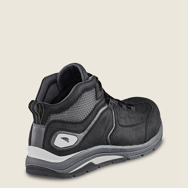 Red Wing Work Shoes Black/Grey - Mens Cooltech™ Athletics - Waterproof Safety Toe - 4529-GEYZT